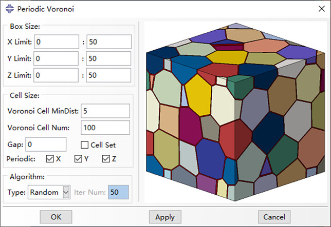 一个好用的Abaqus晶体塑性模型生成插件-Voronoi模型的图26