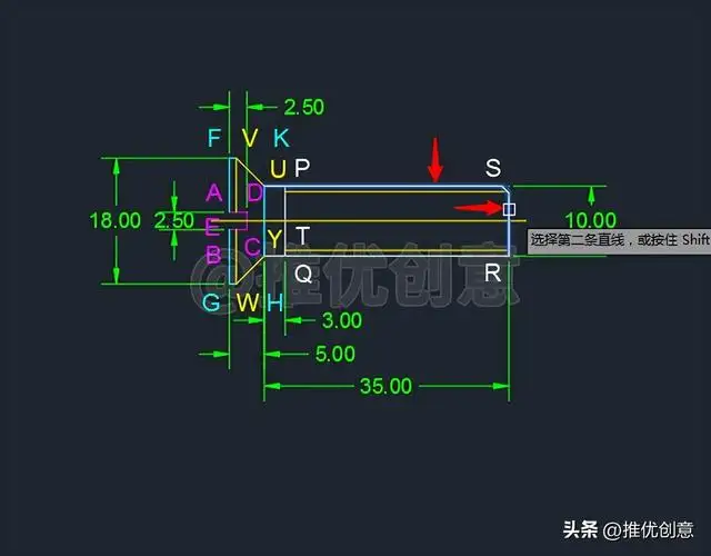 开槽沉头螺钉画法（工程制图开槽沉头螺钉画法）