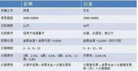 京东白条和花呗的区别，这样选择使用哪个