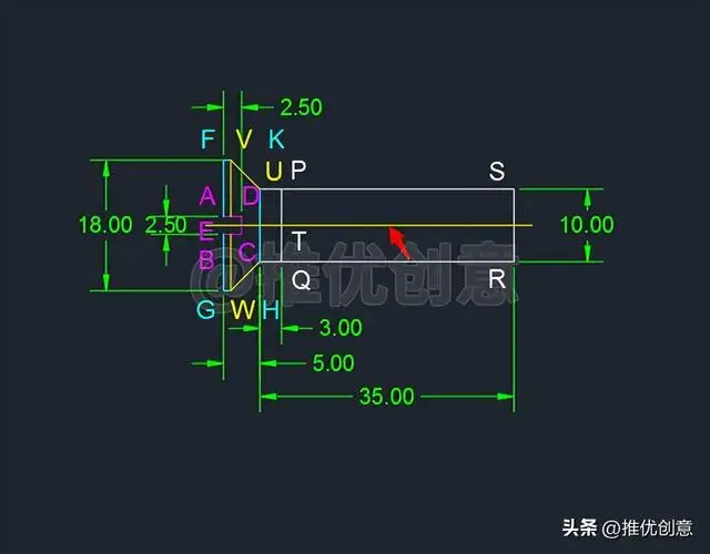 开槽沉头螺钉画法（工程制图开槽沉头螺钉画法）