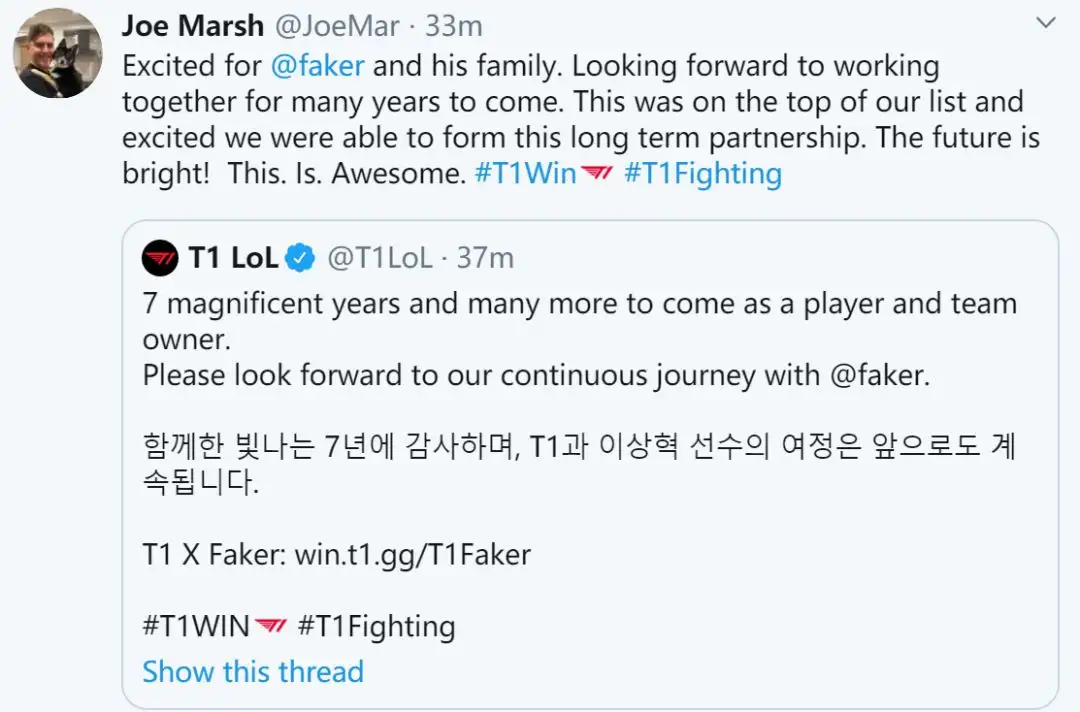 如何看待Faker 续约并成为T1 电子竞技俱乐部股东？ - 知乎