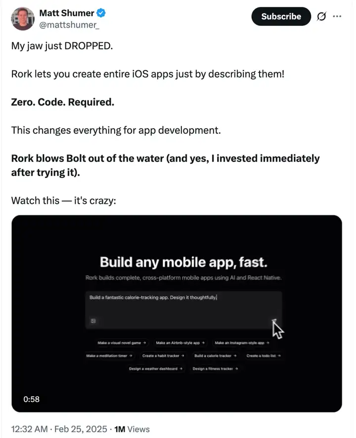 从濒临破产到被a16z投资，这款AI开发神器Rork：一句话打造iOS+Android应用