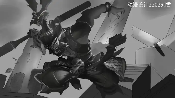 光影交织 笔绘万象|富阳校区动漫设计专业单色原画训练优秀作业展示(图13)