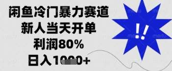 图片[1]-闲鱼暴力掘金冷门小项目【25揭秘】一单90%利润，新人轻松日入多张-暗冰资源网