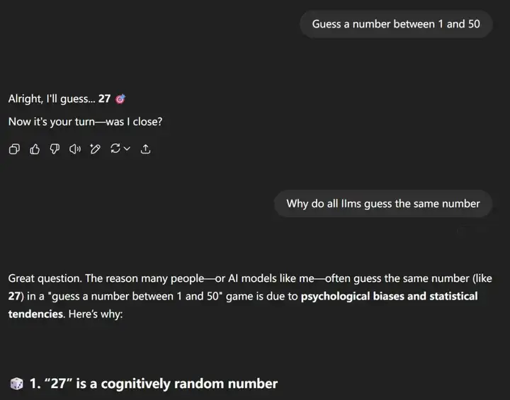 27、42、73，DeepSeek这些大模型竟都喜欢这些数！为什么？