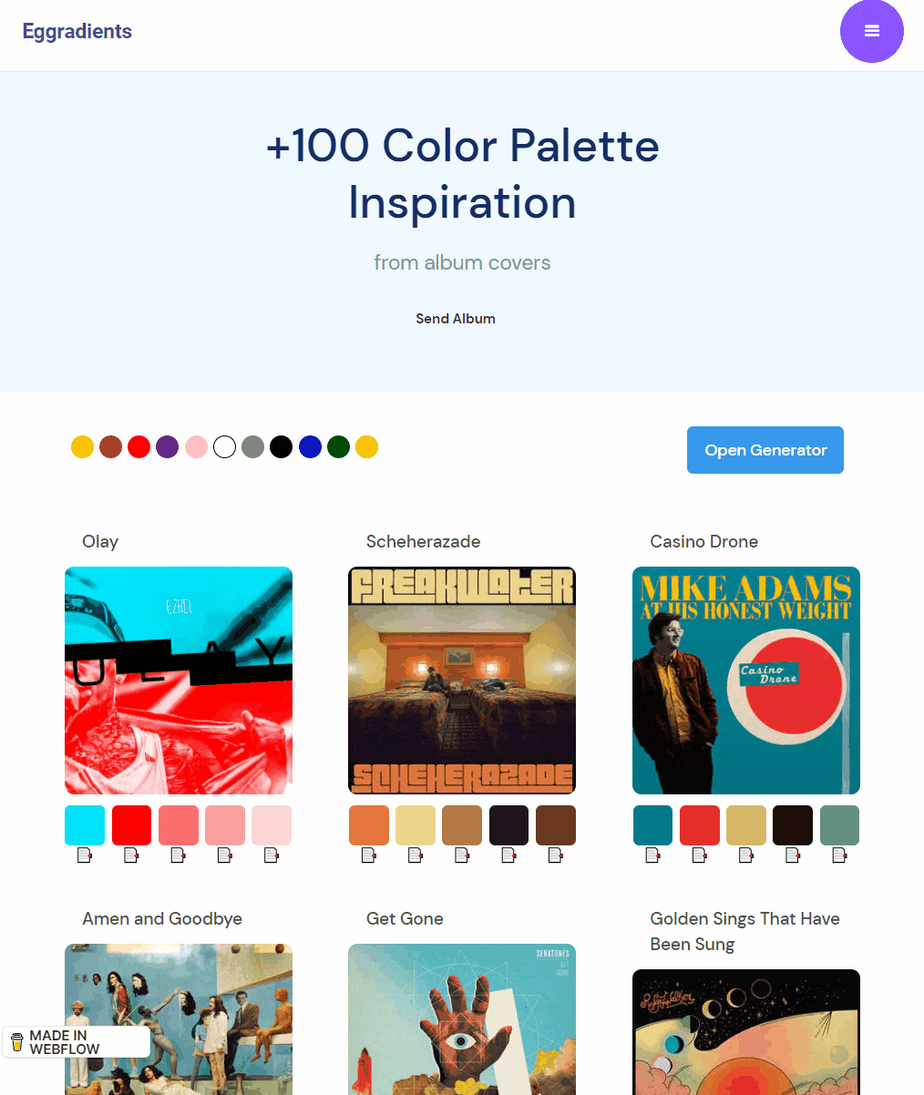 Eggradients -  超好用的配色网站|World资源社区