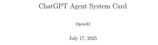 刚刚，OpenAI通用智能体ChatGPT Agent正式登场