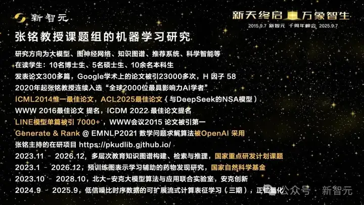 ACL最佳论文幕后的北大人！北大张铭带出顶会常胜军和百亿CEO天团｜新智元十周年峰会