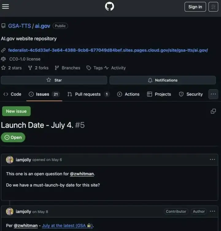 特朗普「全政府AI计划」竟在GitHub泄密！或于7月4日「独立日」上线