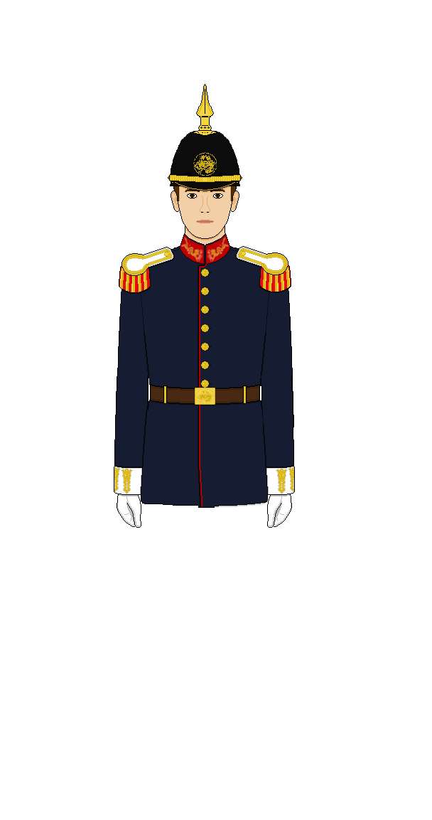 照着那本传说中的中国百年军服试着去画新军禁卫军军官礼服(佩大礼服