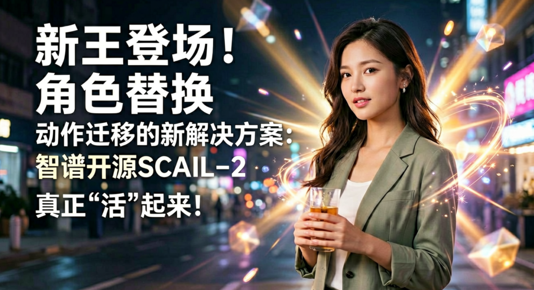 新王登场！角色替换、动作迁移的新解决方案：智谱开源SCAIL-2，让AI角色动画真正“活”起来！效果炸裂！