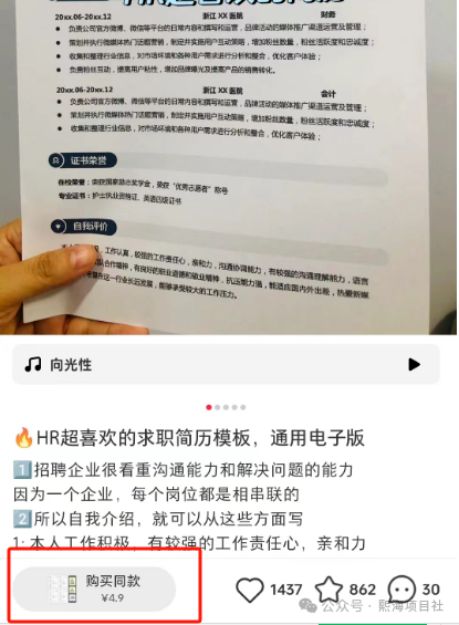 图片[6]-卖简历模板变现：一单30求职刚需，长期项目！-博云求真