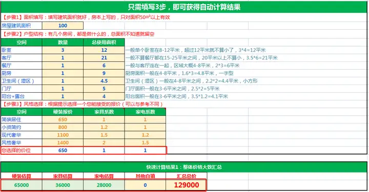 昆明装修房子价格？