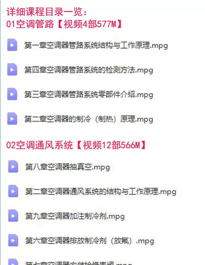 图片[4]-26.9G空调维修视频教程【全网最全】 空调拆解检修故障排查安装组装管道通风控制器【电商热销53】-暗冰资源网