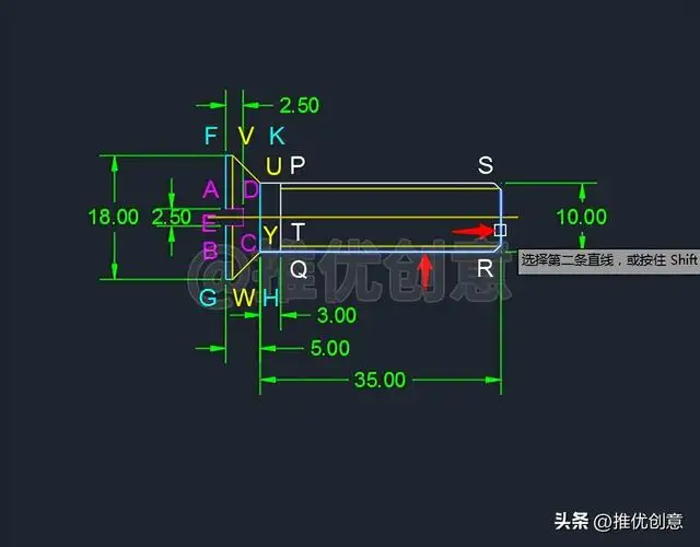 开槽沉头螺钉画法（工程制图开槽沉头螺钉画法）