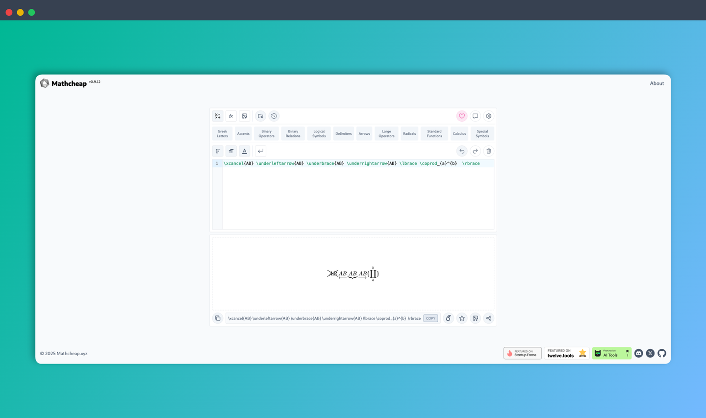 Mathcheap：免费的在线工具，可将数学公式图片转换成 LaTeX 代码，同时还提供了一个功能丰富的 LaTeX 编辑器