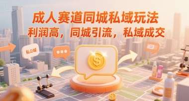 图片[1]-2025成人赛道同城私域玩法，利润高，同城引流，私域成交-暗冰资源网