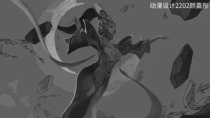 光影交织 笔绘万象|富阳校区动漫设计专业单色原画训练优秀作业展示(图18)