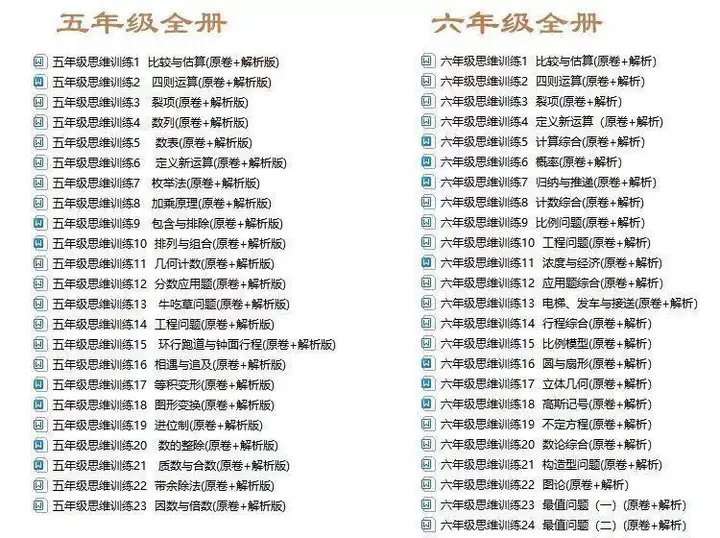 图片[3]-小学数学奥数思维训练题【电子版资料】三四五六年级电子版专项练习题试卷含解析【电商热销758】-暗冰资源网