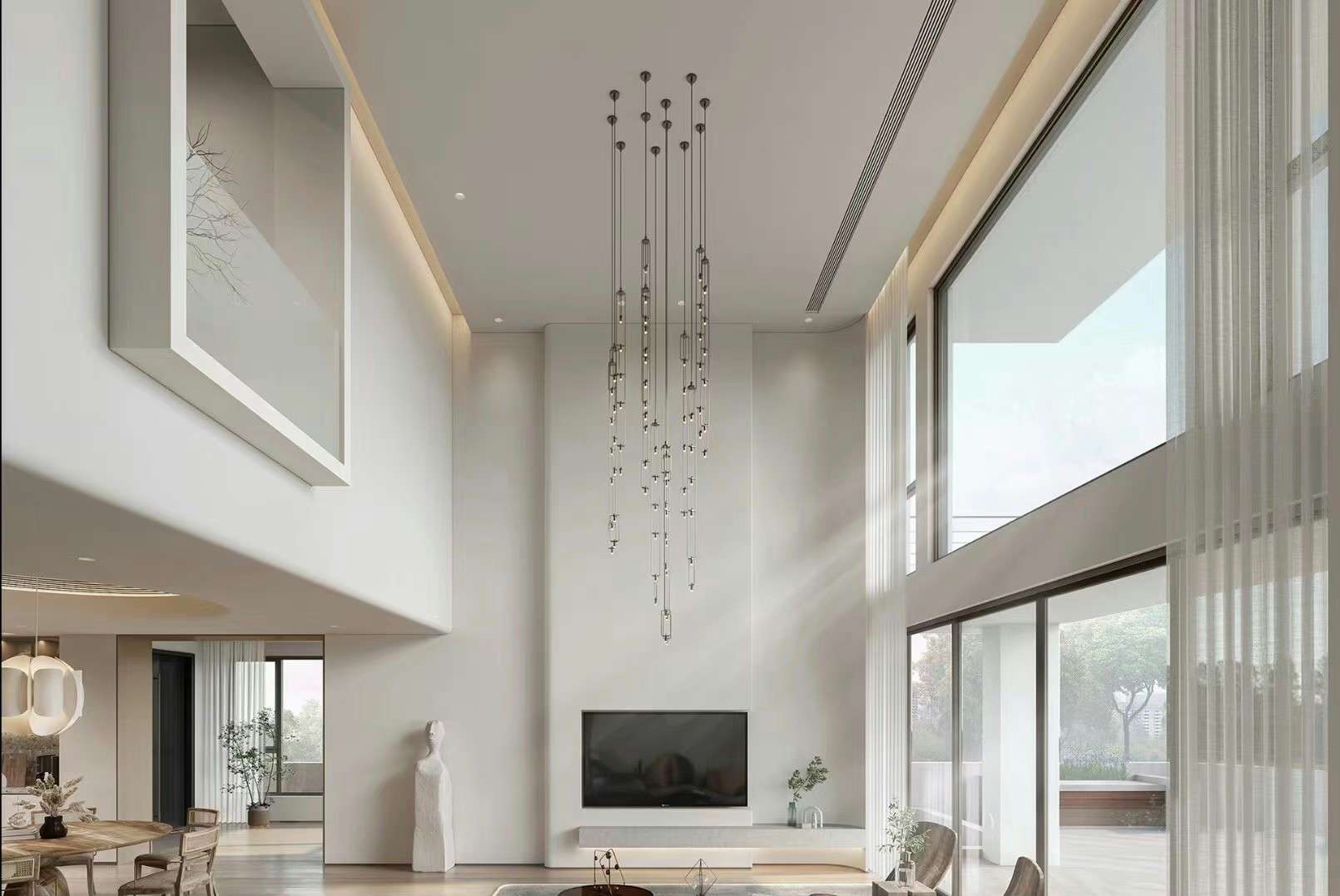 设计师螳宝 的想法: 复式|别墅|挑空客厅电视背景墙合集合 |… - 知乎