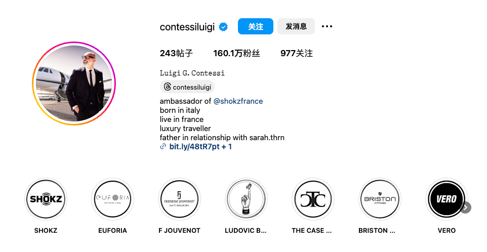 Luigi G Contessi的Instagram账号