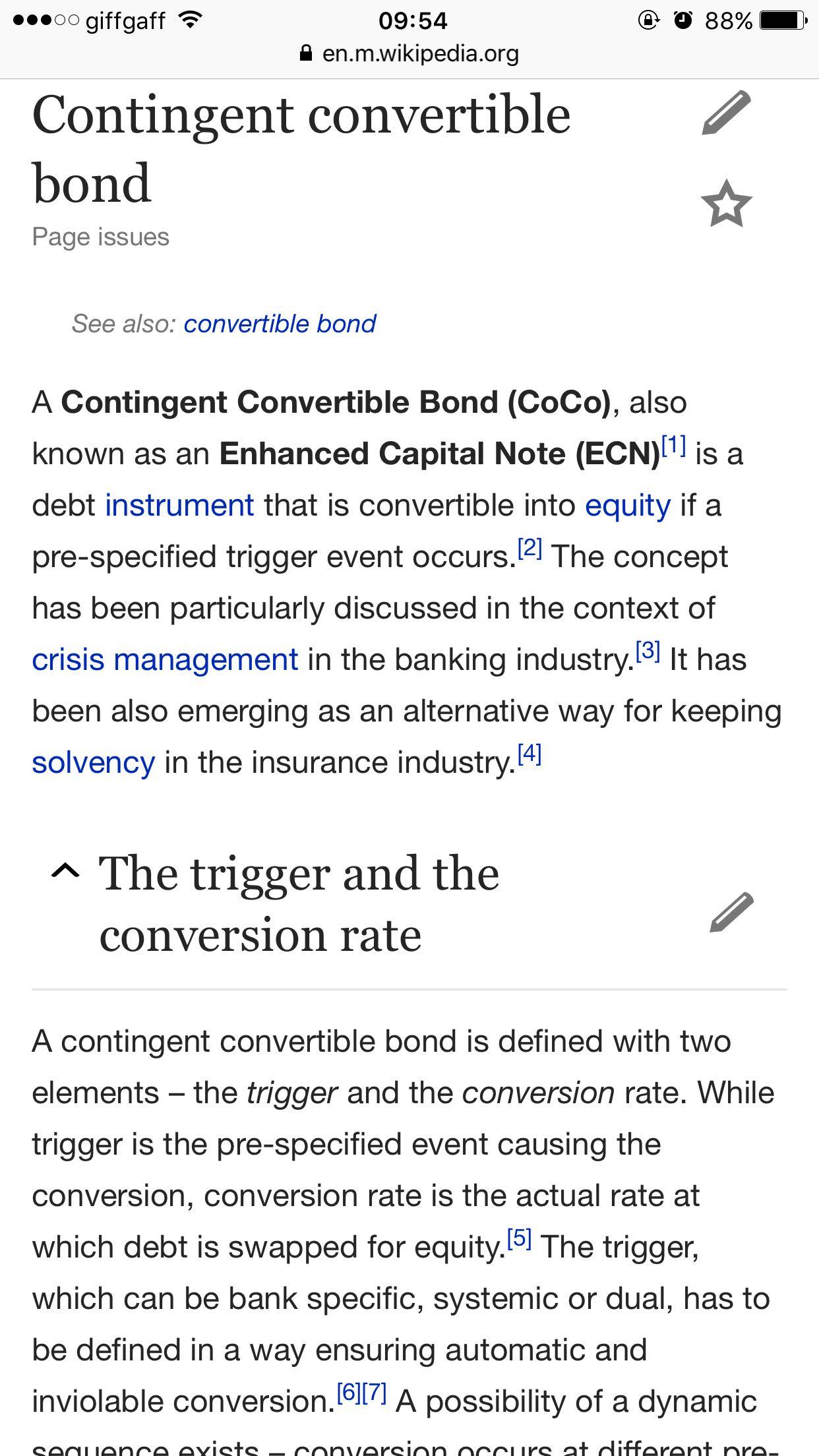 CoCo Bond (Contingent Convertible Bond) 利弊孰轻孰重？ - 知乎