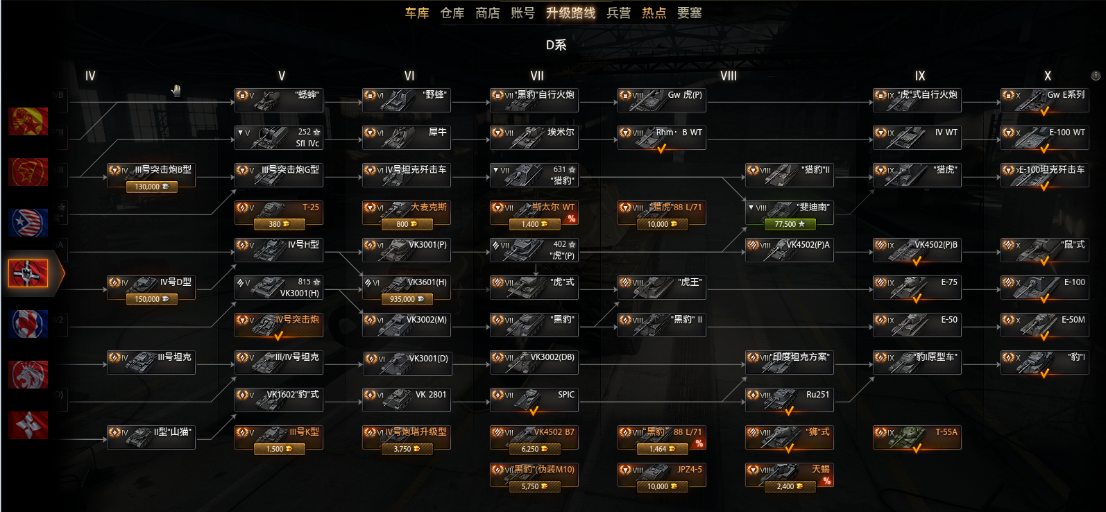 坦克世界玩德系?