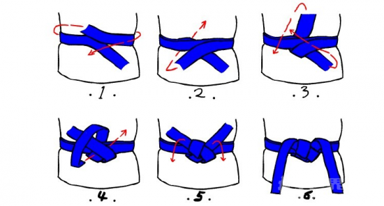 花式系腰带的方法图解图片