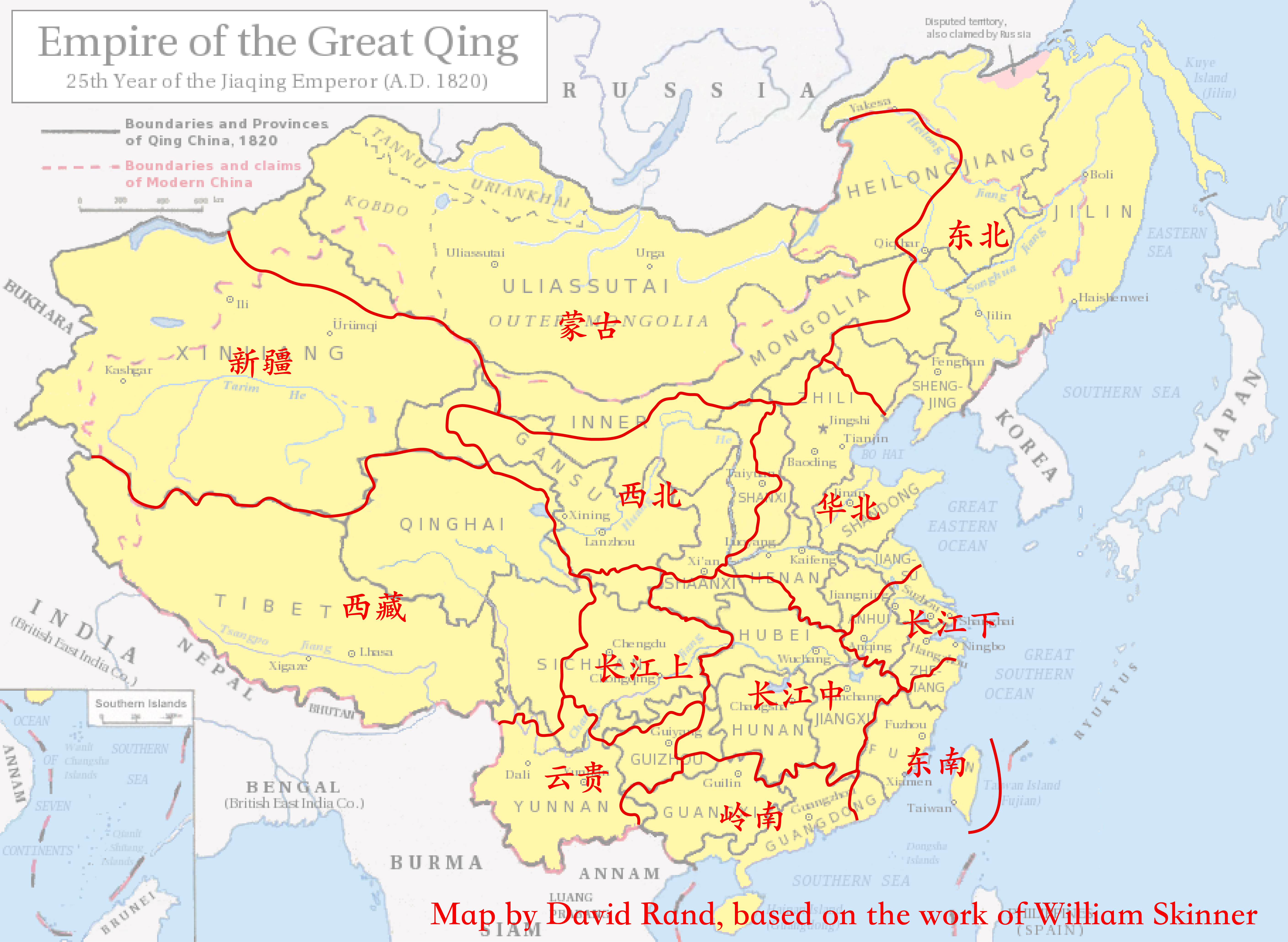 如果按照人文风俗语言生活习惯历史地理地形等因素对中国进行新的行政