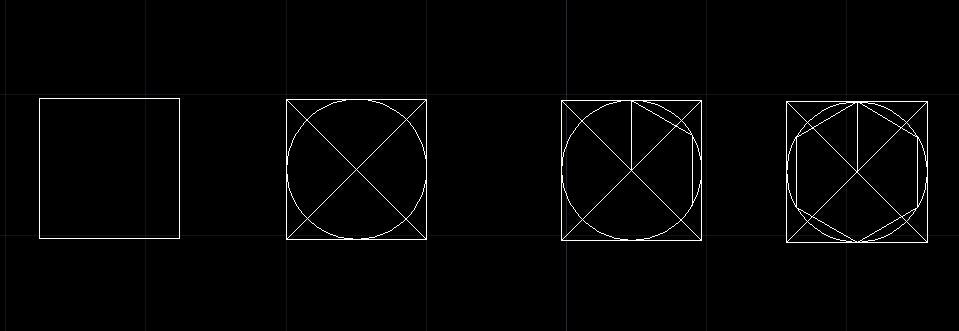 正方形里画正六边形图片