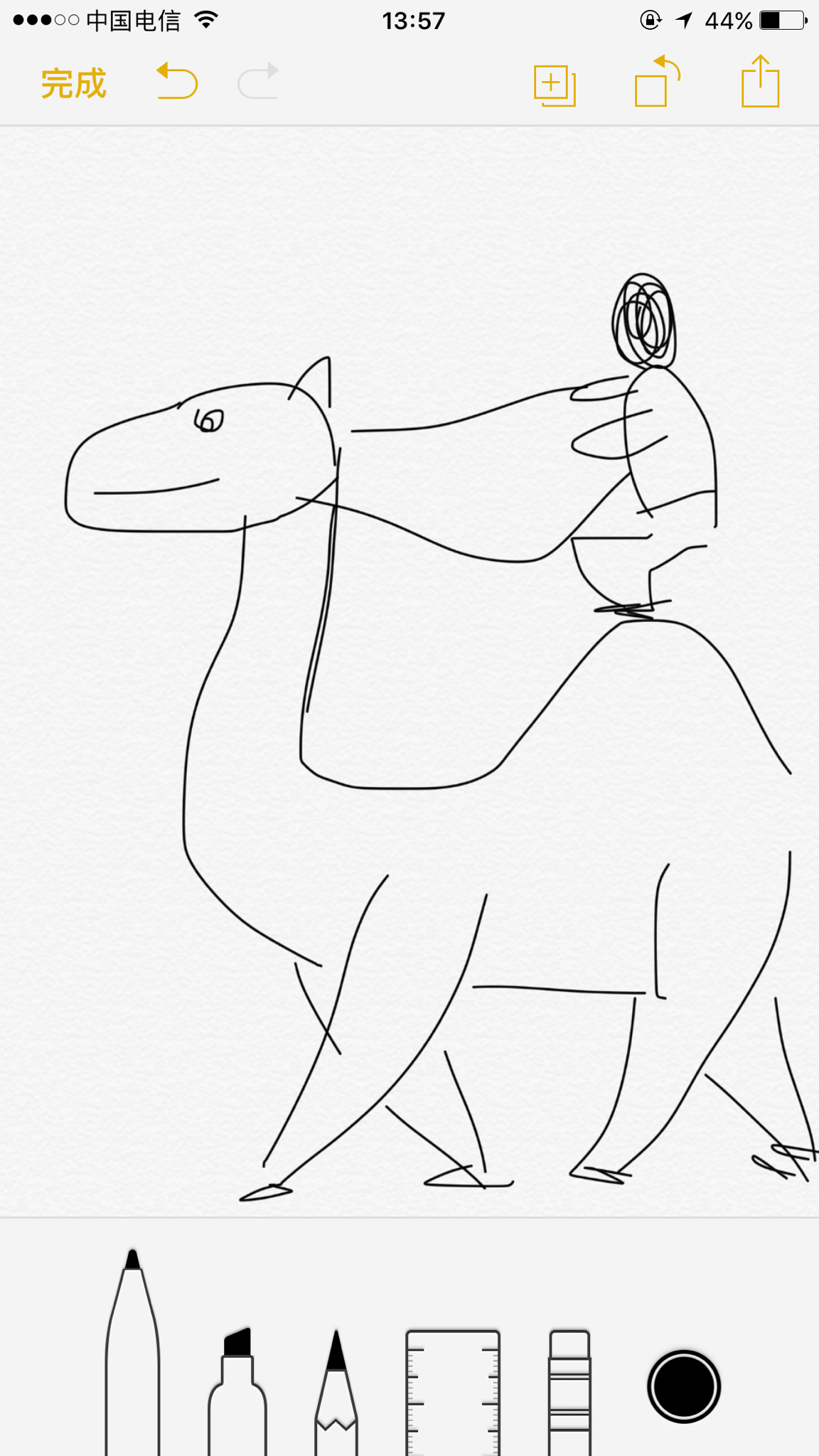 人骑骆驼简笔画图片