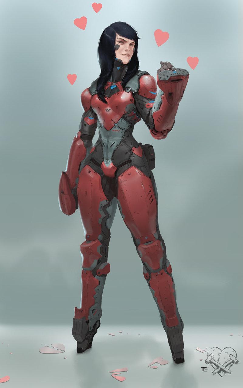 女性科幻风装甲如何设计?