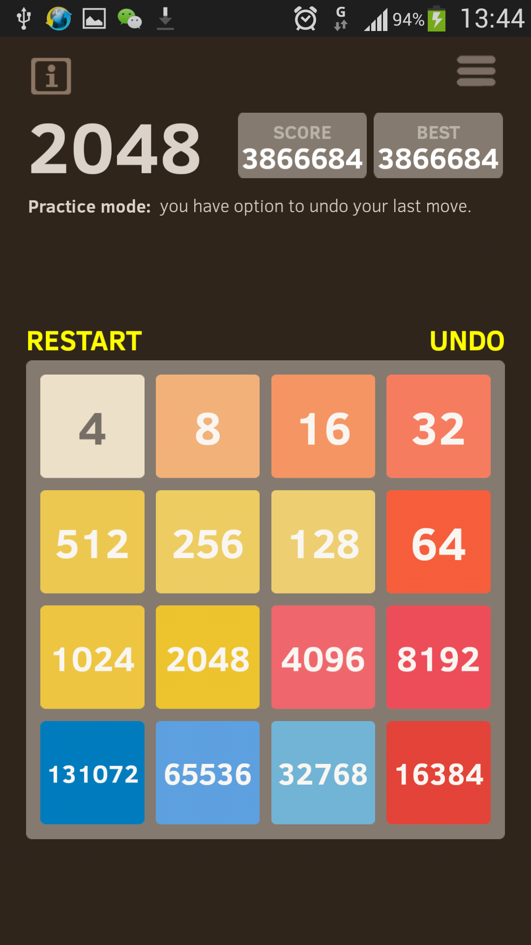 在理想状态下2048能拼出的最大的数字是多少