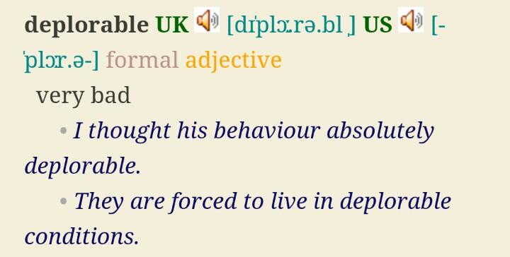Deplorable Example 怎样在写作中做到精准用词? - 知乎
