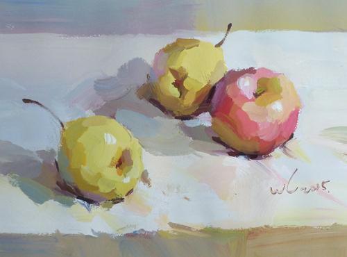 水粉水果为什么要画成一块一块的?