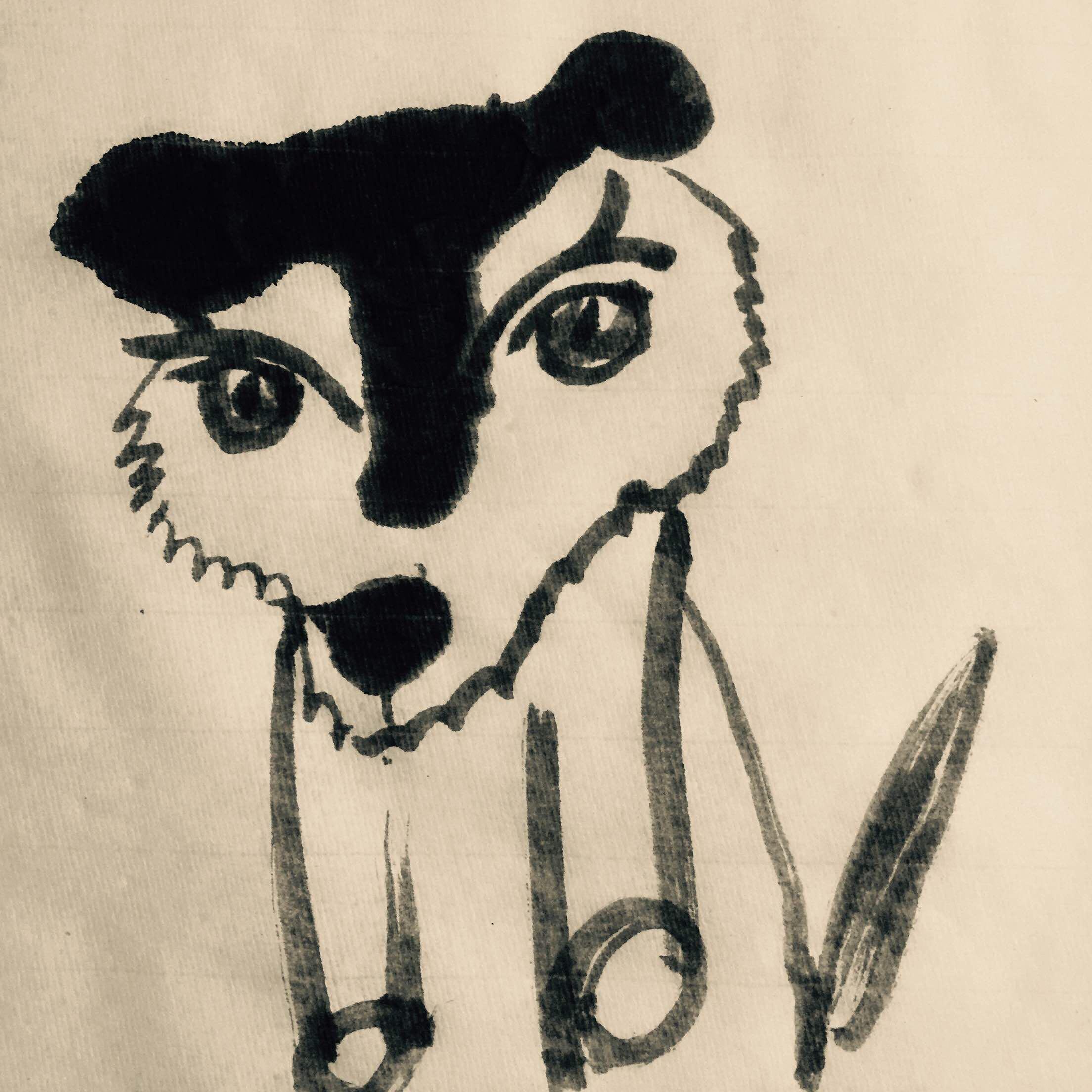 国画怎样画哈士奇? - 知乎