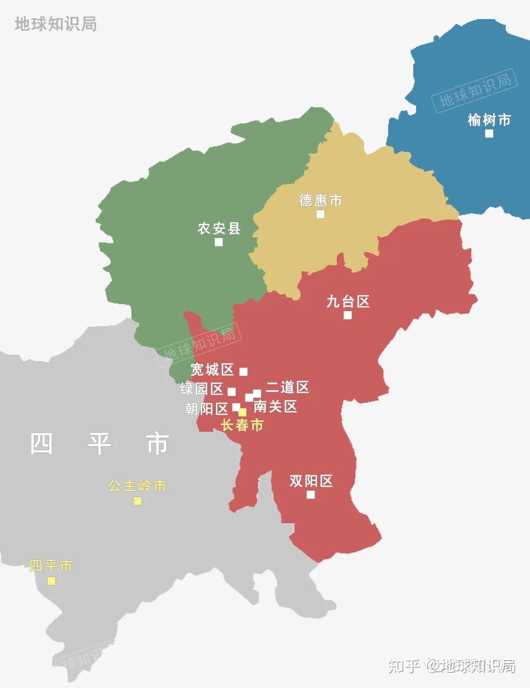 公主岭乡镇地图图片