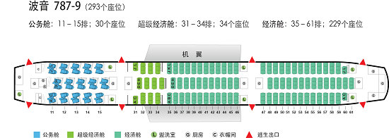 波音787-900座位图图片