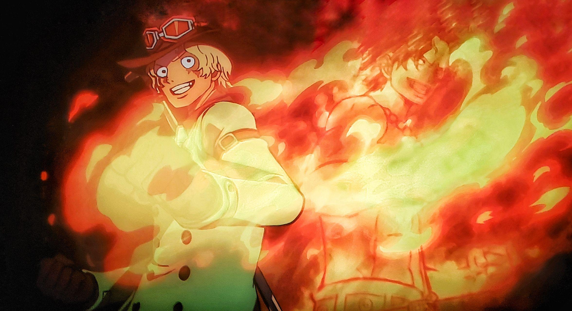 谁能给我一张萨博和艾斯站在一起的图片