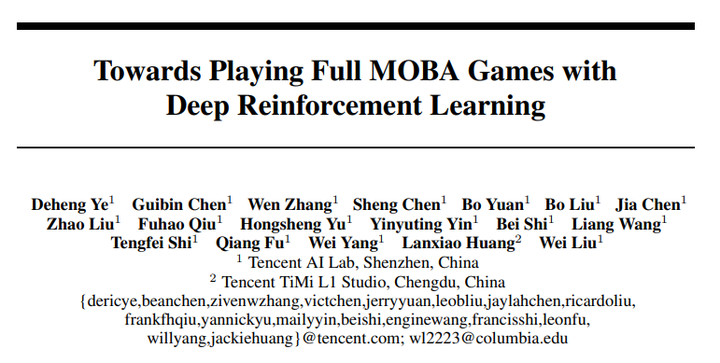 1-绝悟CSPL)Towards playing Full MOBA Games with DRL - 知乎
