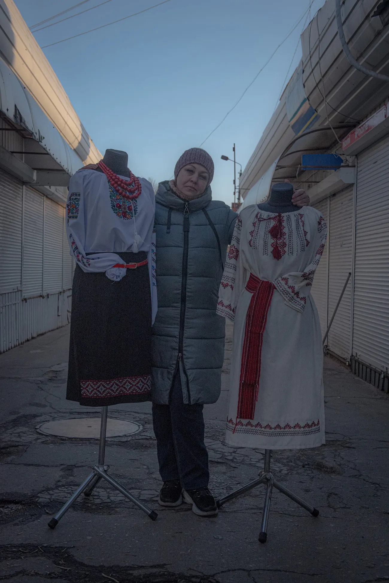 尼古拉耶夫市场上的女售货员塔季扬娜