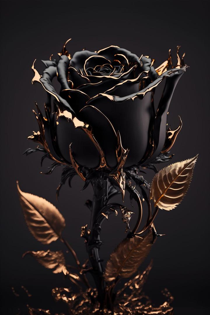 黑玫瑰手机壁纸