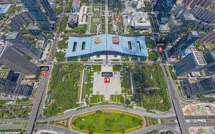福田中心区文化馆航拍看楼体全景VR解读 - 知乎