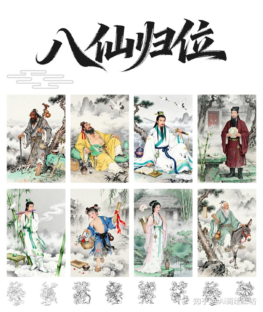 八仙人物图集与暗八仙-收集关于八仙的民间故事 - 知乎
