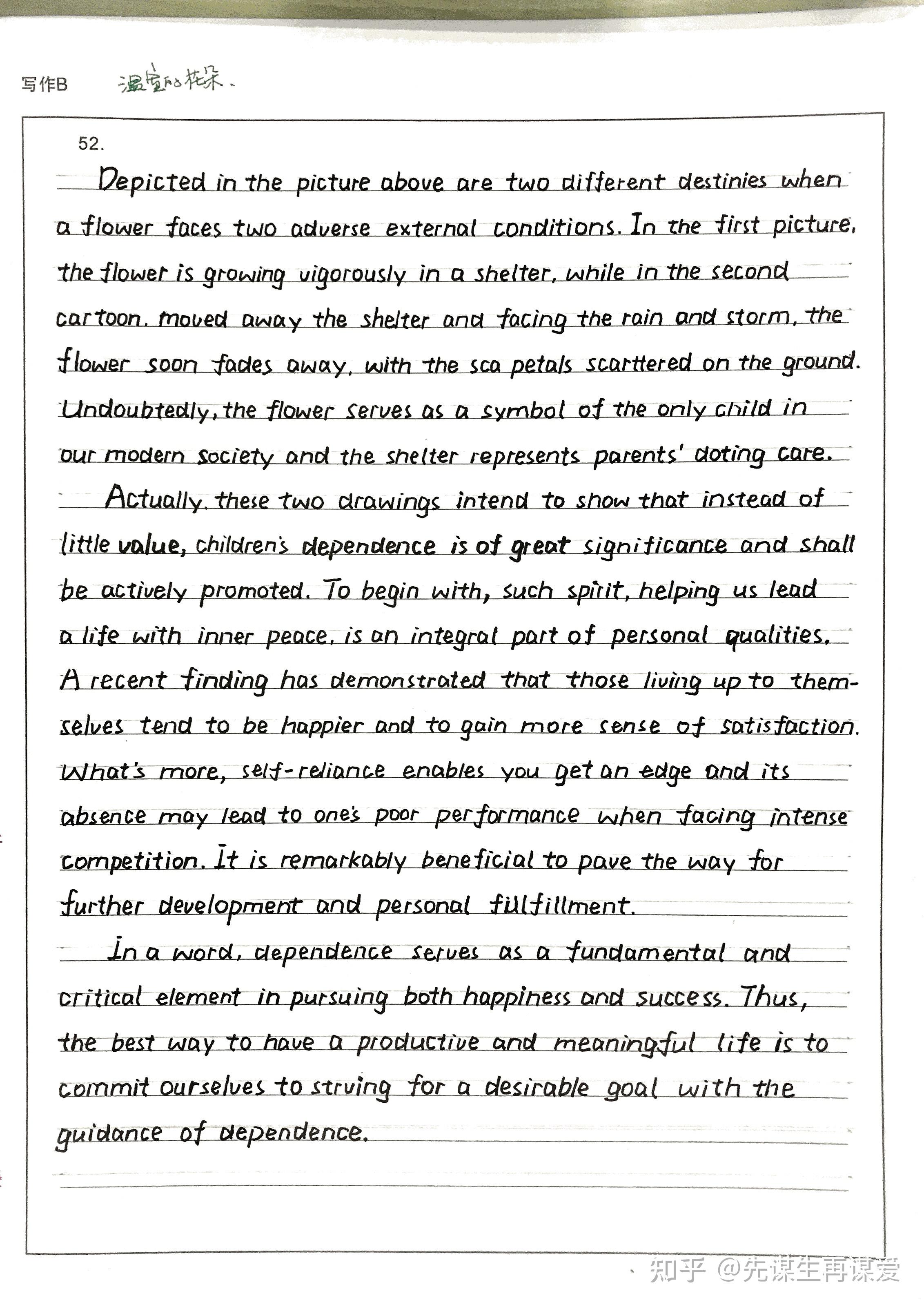 考研英语作文写什么样的字体? - 知乎