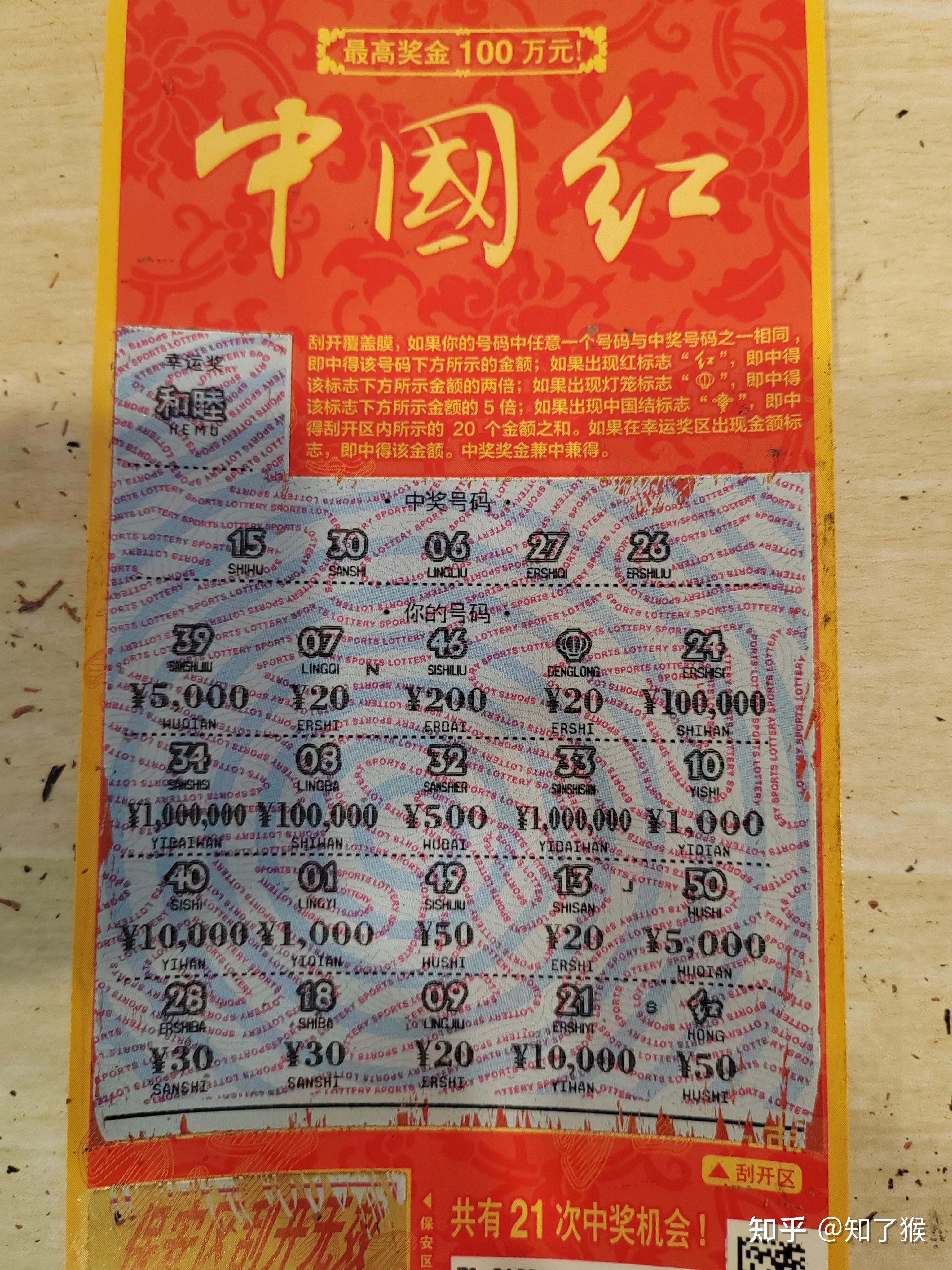 刮刮乐中奖率高吗?