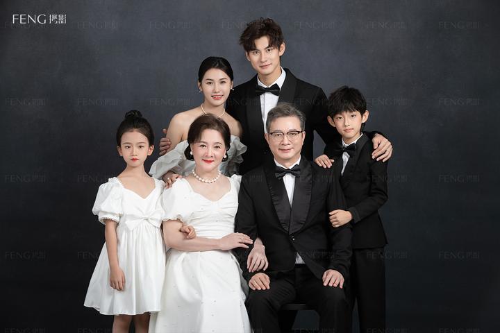 高级简约全家福|珍藏一家六口美好瞬间