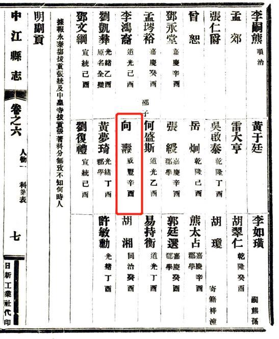 四川省中江籍历史人物向焘(台湾府知府) - 知乎