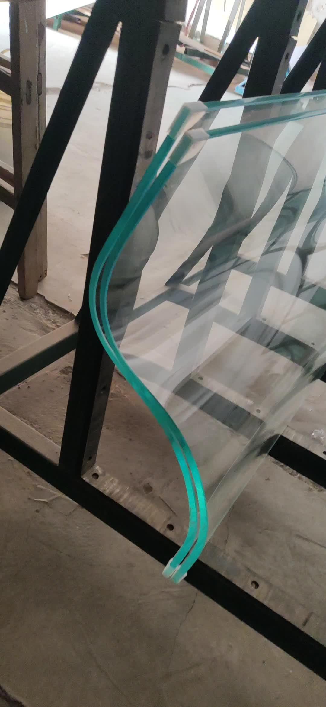 热弯玻璃 弧形玻璃 #弯钢玻璃 弯钢要求: 5,6,8厘要求半径1200