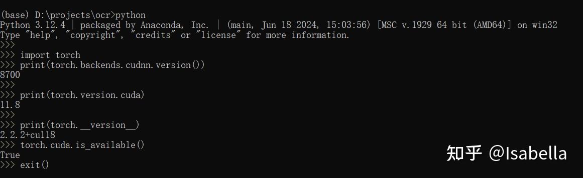 win10 python3.12 miniconda cuda11.8 cudnn8.7 pytorch 2.22 安装教程并配置SAM - 知乎